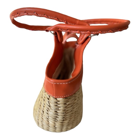 Calypso Orange Straw Handbag - Picture 4 of 9